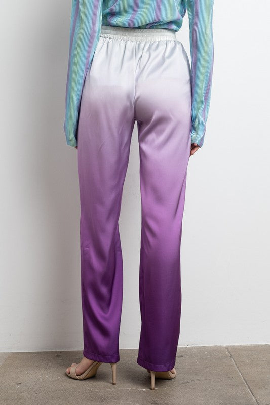 Pantalón de vestir de satín TIE-DYE