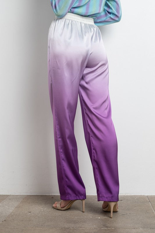 Pantalón de vestir de satín TIE-DYE