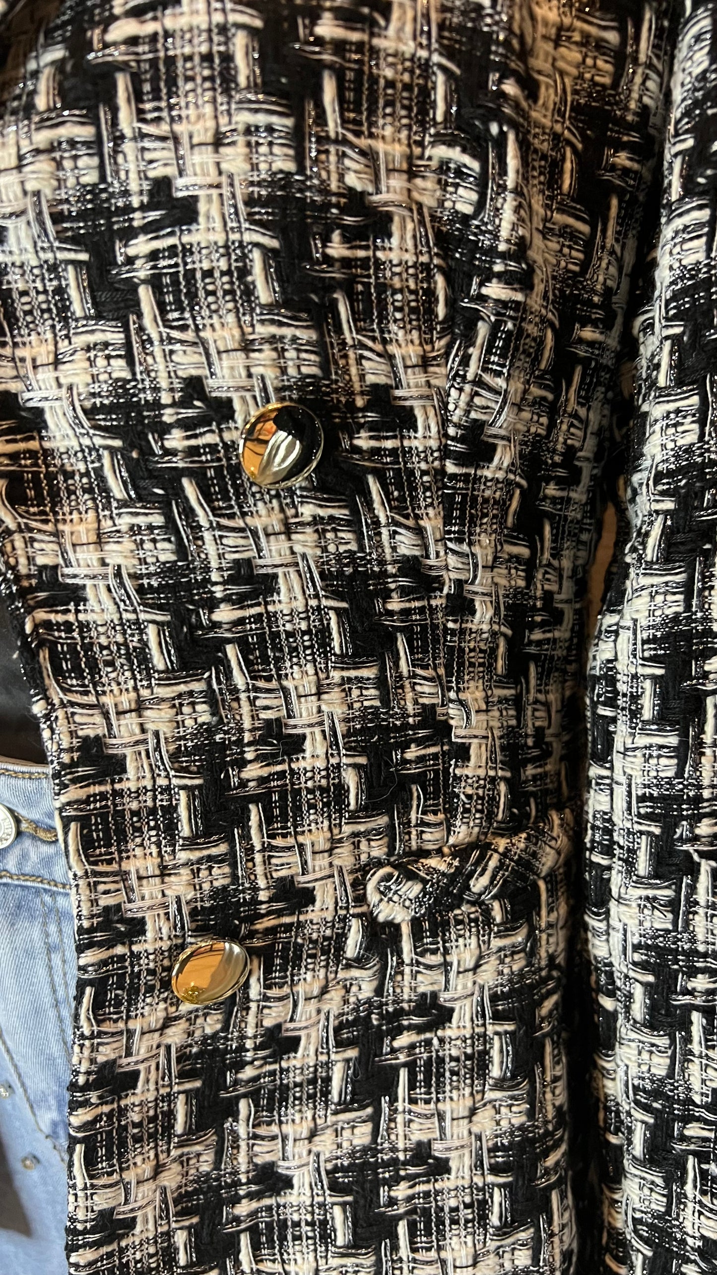 Blazer de tejido tipo buclé