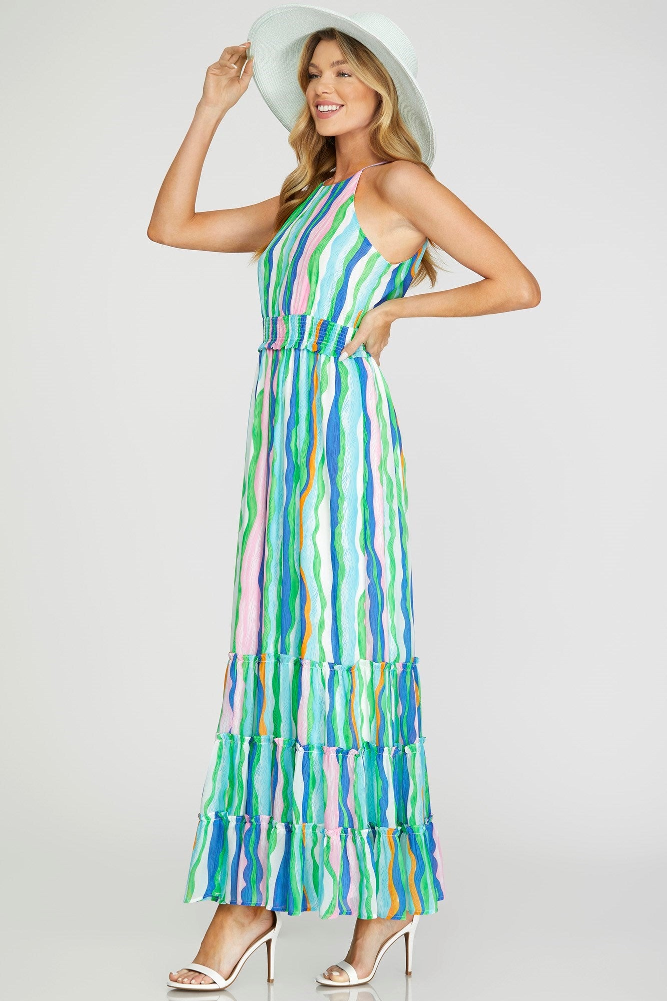 Vestido maxi de colores