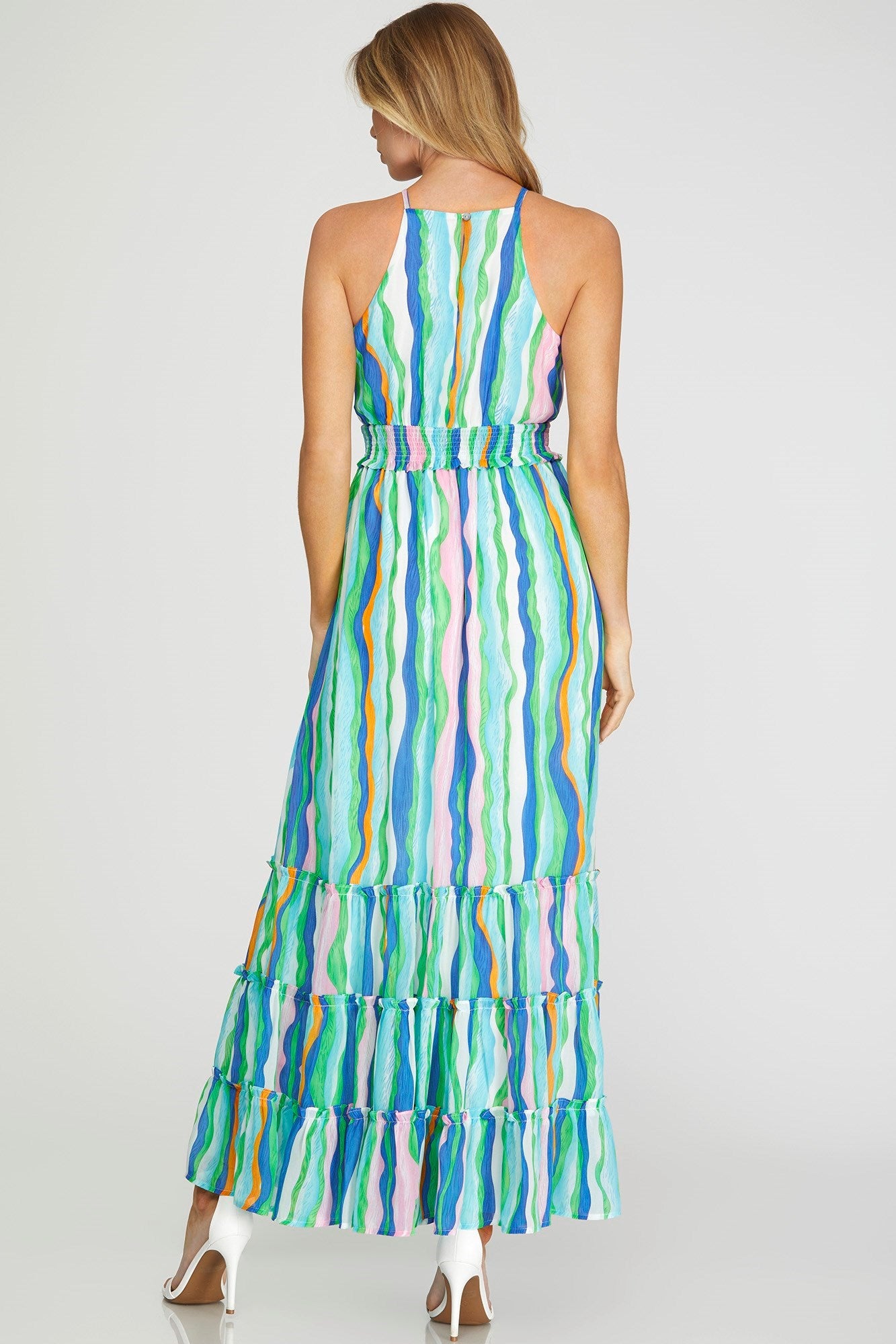 Vestido maxi de colores