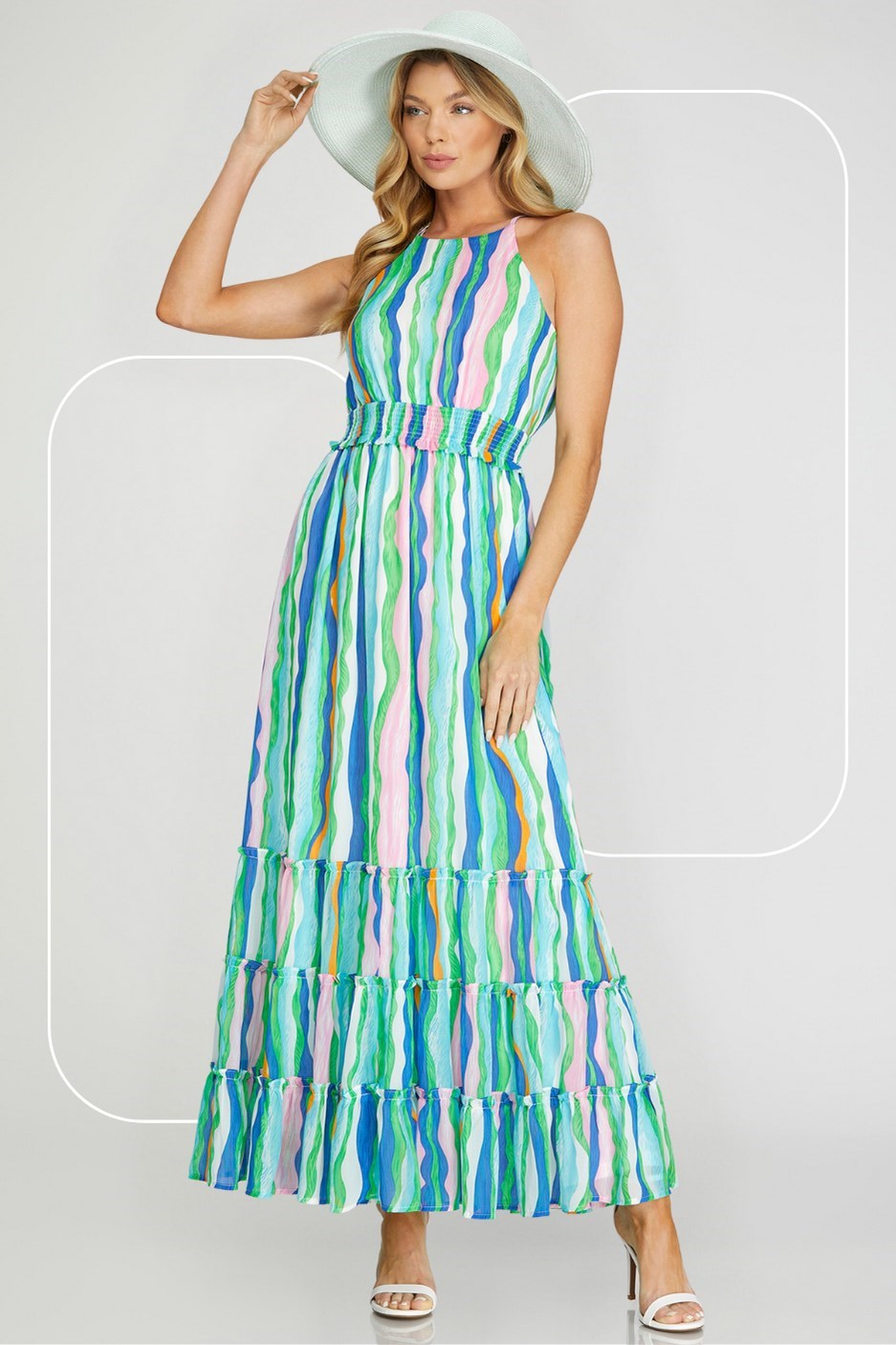 Vestido maxi de colores