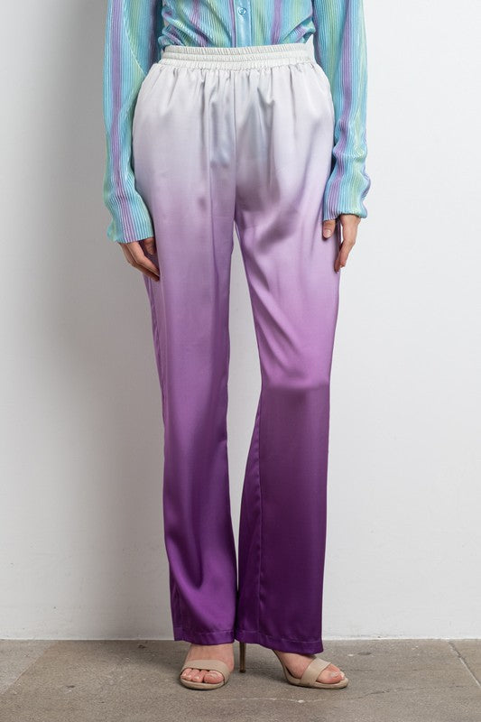 Pantalón de vestir de satín TIE-DYE