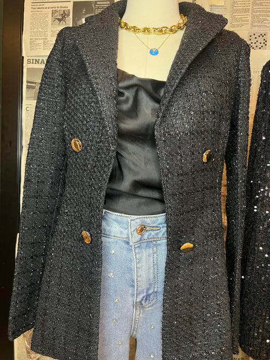 Blazer de tejido tipo buclé