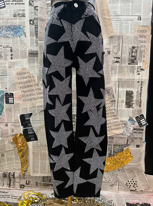 Jeans con estrellas de pedrería